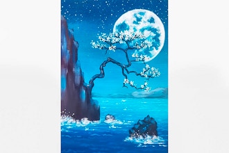 Paint Nite: Moonlit Bonsai Seashore